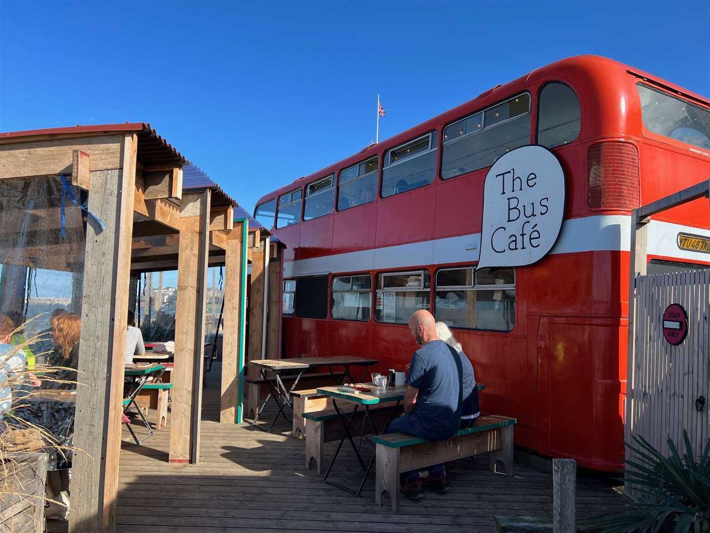 The Bus Café is easy to spot