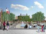 The new square outside the civic centre in Gravesend