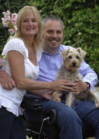 Nick and Julie Packham and dog George