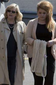 Youth adviser Paris Brown arrives to face the media with Kent police commissioner Ann Barnes. Picture by Jim Bennett