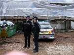 Police at the cannabis factory at Folkestone Road, Dover