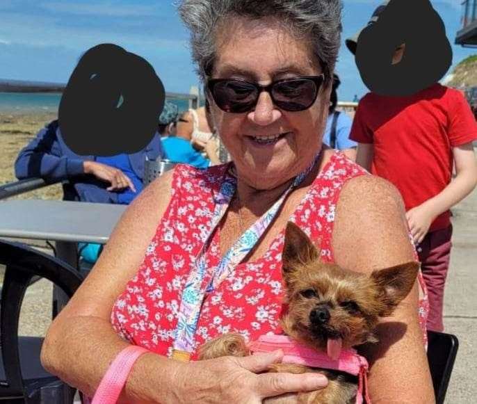 Eunice O'Neill, from Westgate, with her miniature Yorkshire Terrier Mindy. Picture: Chell Foreman