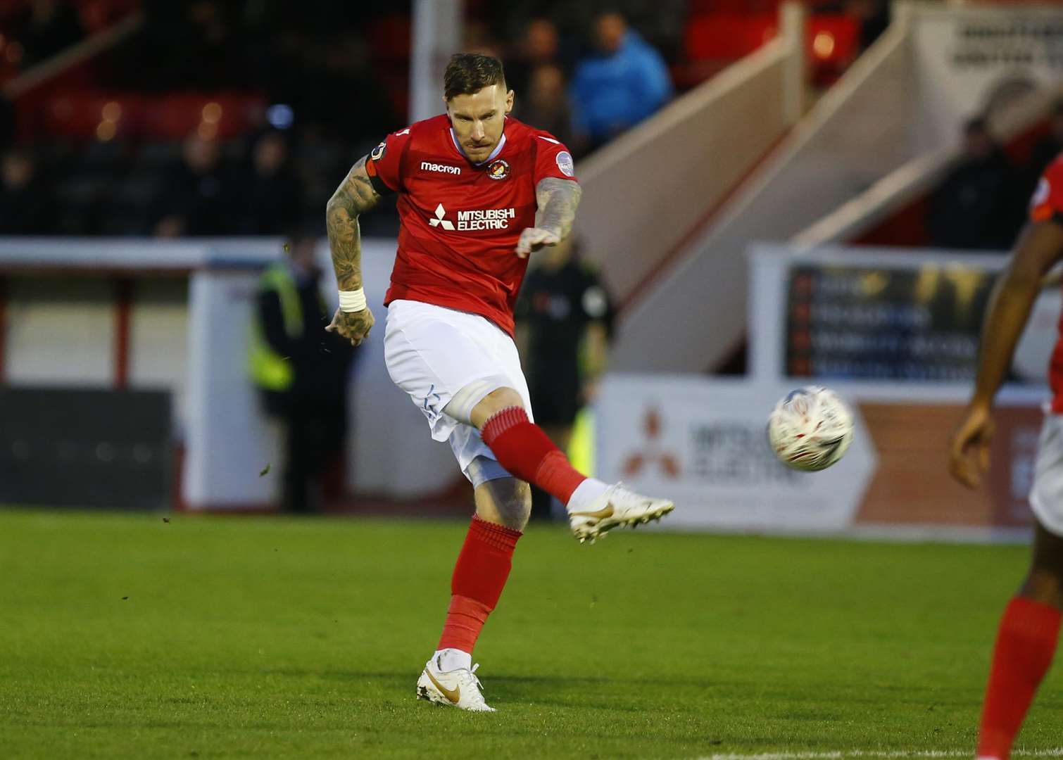 Jack King takes aim for Ebbsfleet Picture: Andy Jones