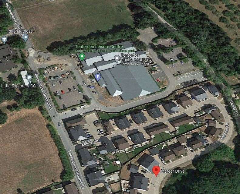 Mercer Drive is close to the rear of Tenterden Leisure Centre. Picture: Google