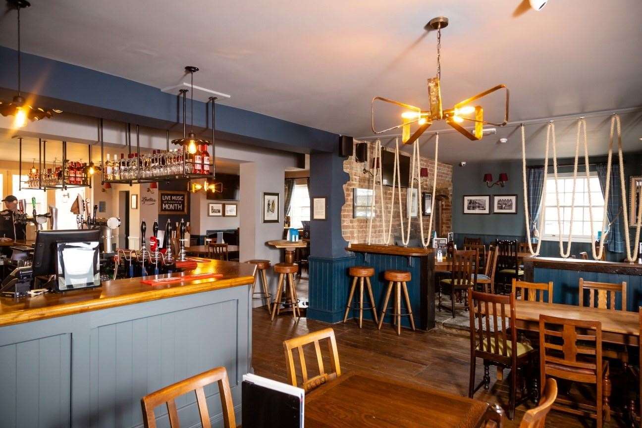 The bar and interior of the John Brunt in Paddock Wood. Picture: Paul Wimhurst