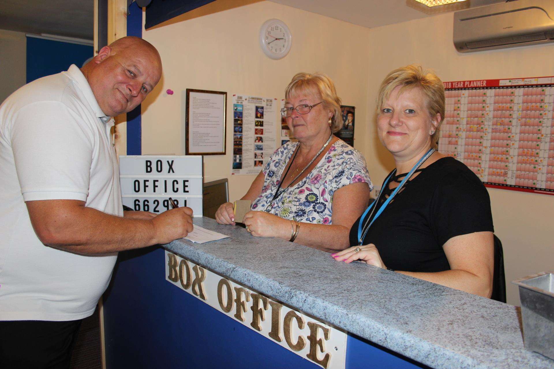 Robin Wells, Kathy Stiff and Claire Wells at the new box office at the Blue Town Heritage Centre and Criterion Theatre, Sheerness (2566340)