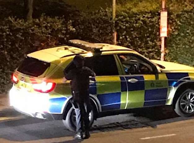 Police in St Stephen's Hill, Canterbury. Pic: Mark Bowden