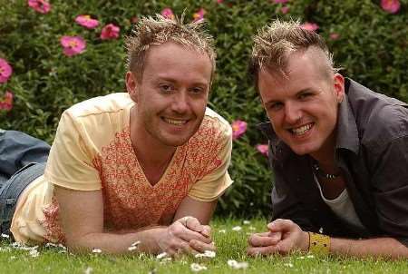 LET US MARRY: Gay couple Ian Haylock, left, and Adam Lott. Picture: KATHARYN BOUDET