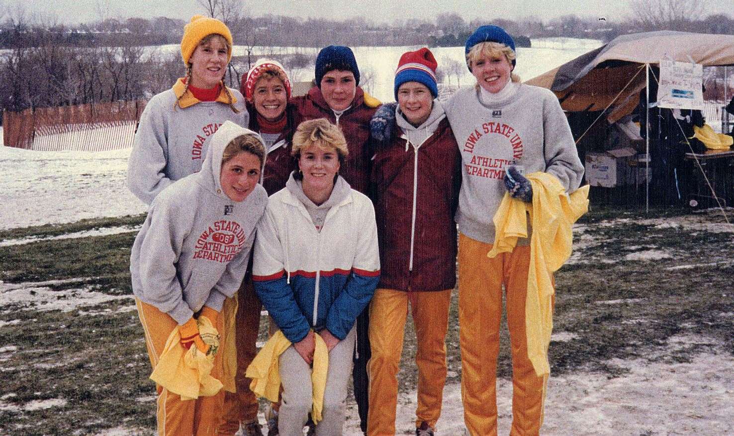 The Iowa State University cross-county team shortly after finishing second at the national championships in Milwaukee. Picture: Iowa State University