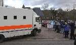 A police van bringing Antoni Imiela to Maidstone Crown Court