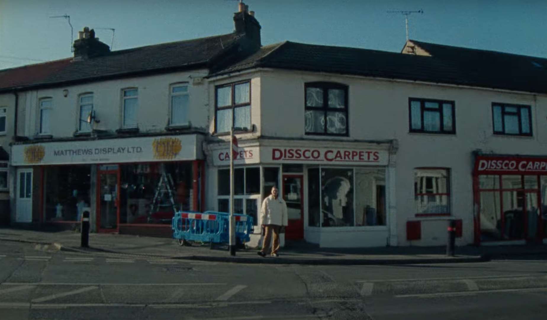 Singer venbee pictured in Rock Avenue, Chatham, with Dissco Carpets. Picture: venbee/YouTube