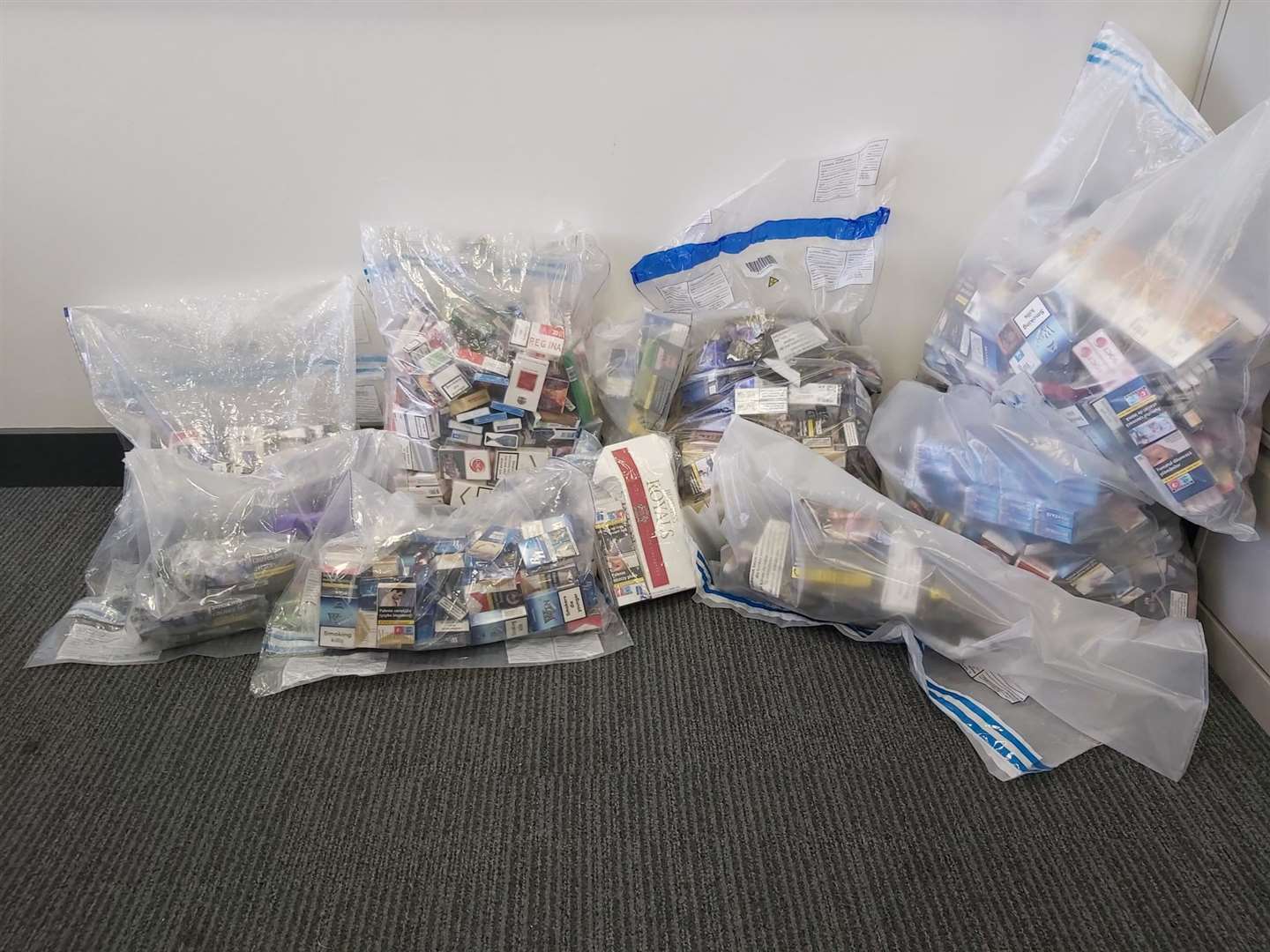 Police seized tobacco and cigarettes during raids on six shops in Gravesend