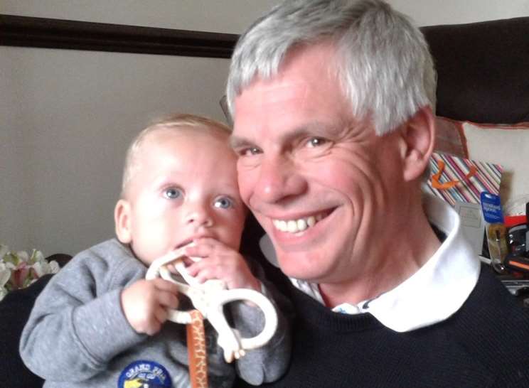 Trevor Foster with his grandson Noah
