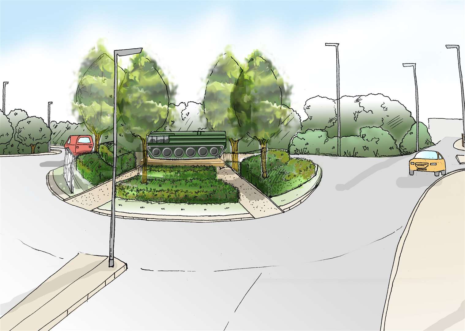 The tank roundabout is due to be improved as part of the dual carriageway works