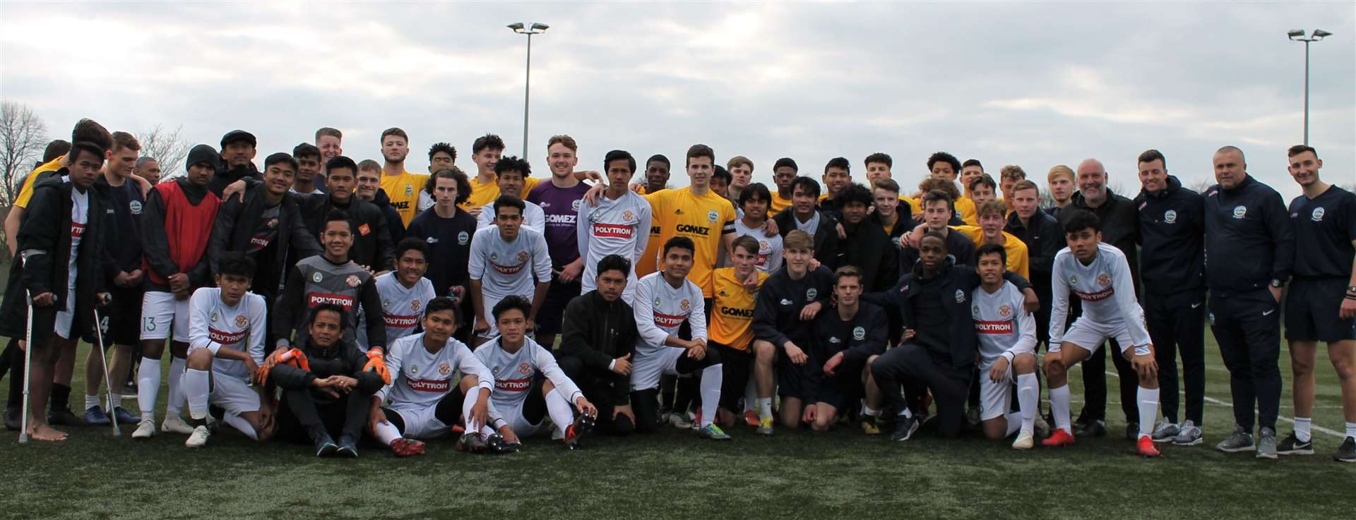 Dover Athletic Football Academy - a partnership with Faversham's Abbey School - play against the Indonesia U17 side in a friendly at the Abbey School