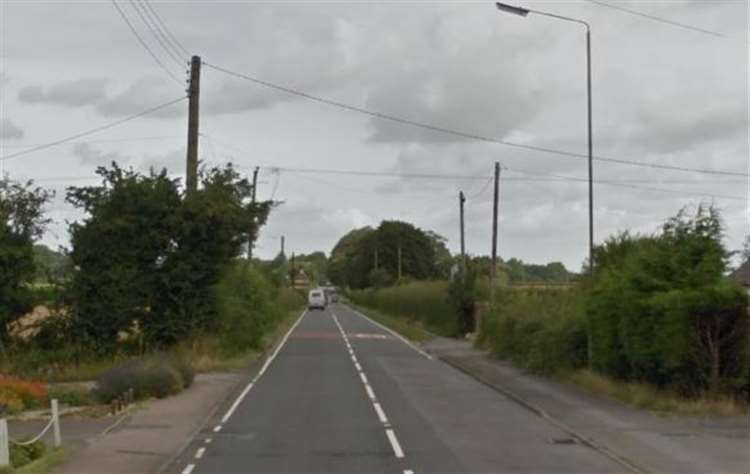 The crash happened in Canterbury Road, Densole. Picture: Google Maps
