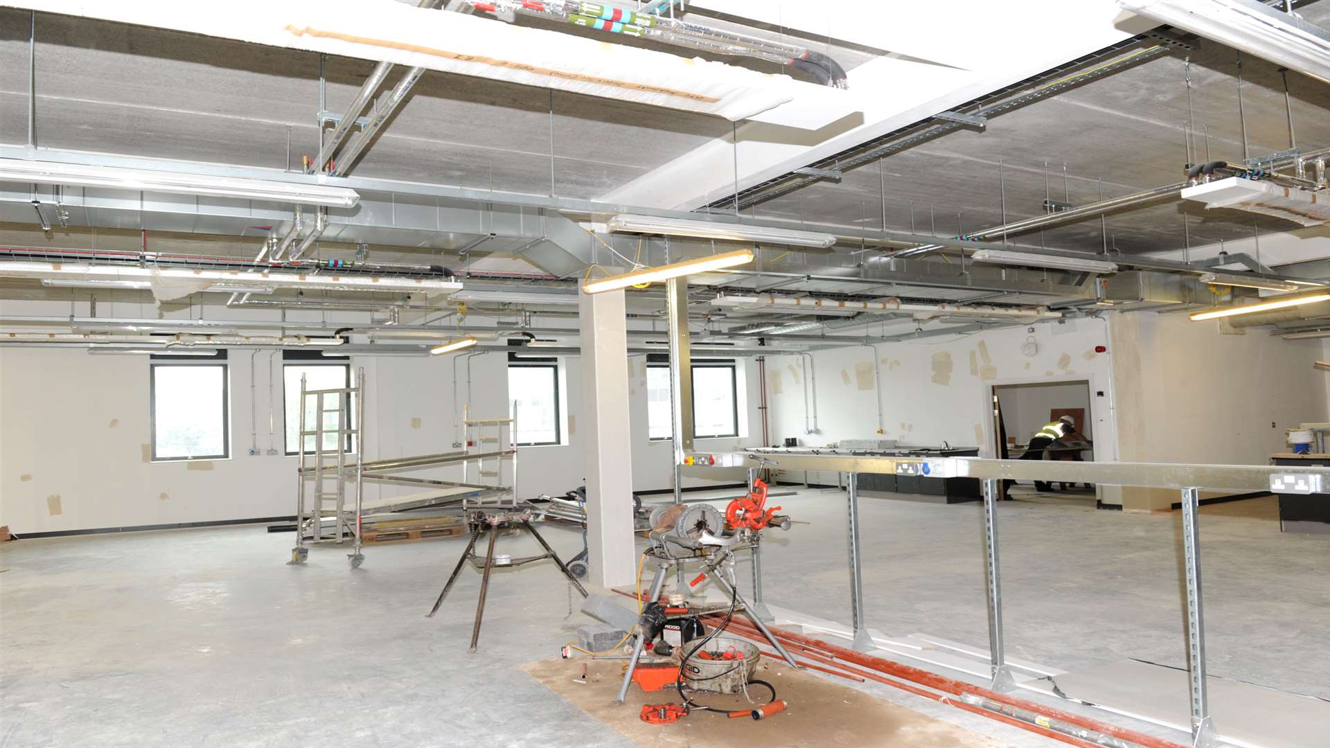 One of the classrooms under construction at Medway UTC