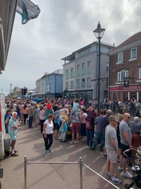 The crowds gathered at The Beach to see the lorry pull. Picture Gareth Hopkins