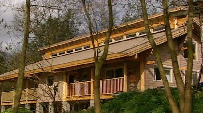 John Cadney and Marnie Moon's impressive cabin in the woods. Picture: Channel 4