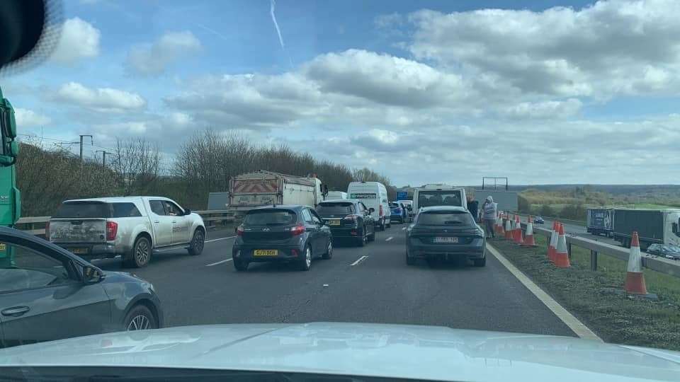 Drivers are stuck on the M20 due to Operation Brock. Photo: Jamie Kohler