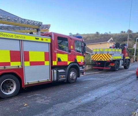 Fire services were called to rescue a cow. Picture: David Joseph Wright