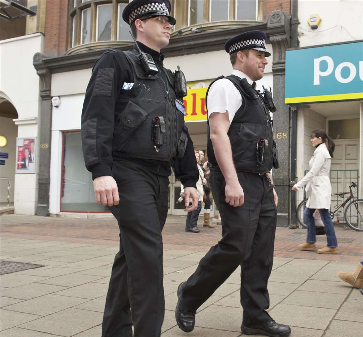 Town centre police officers found the knife on the woman earlier today. Stock picture