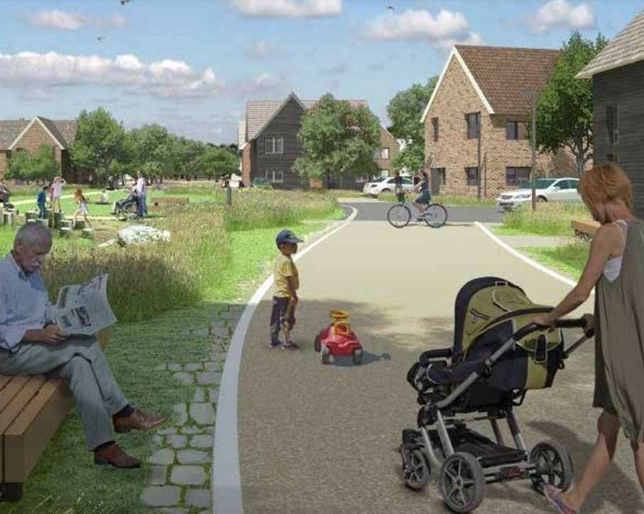 CGI of what the new 220-home estate in Whitstable could look like. Picture: Catesby Estates