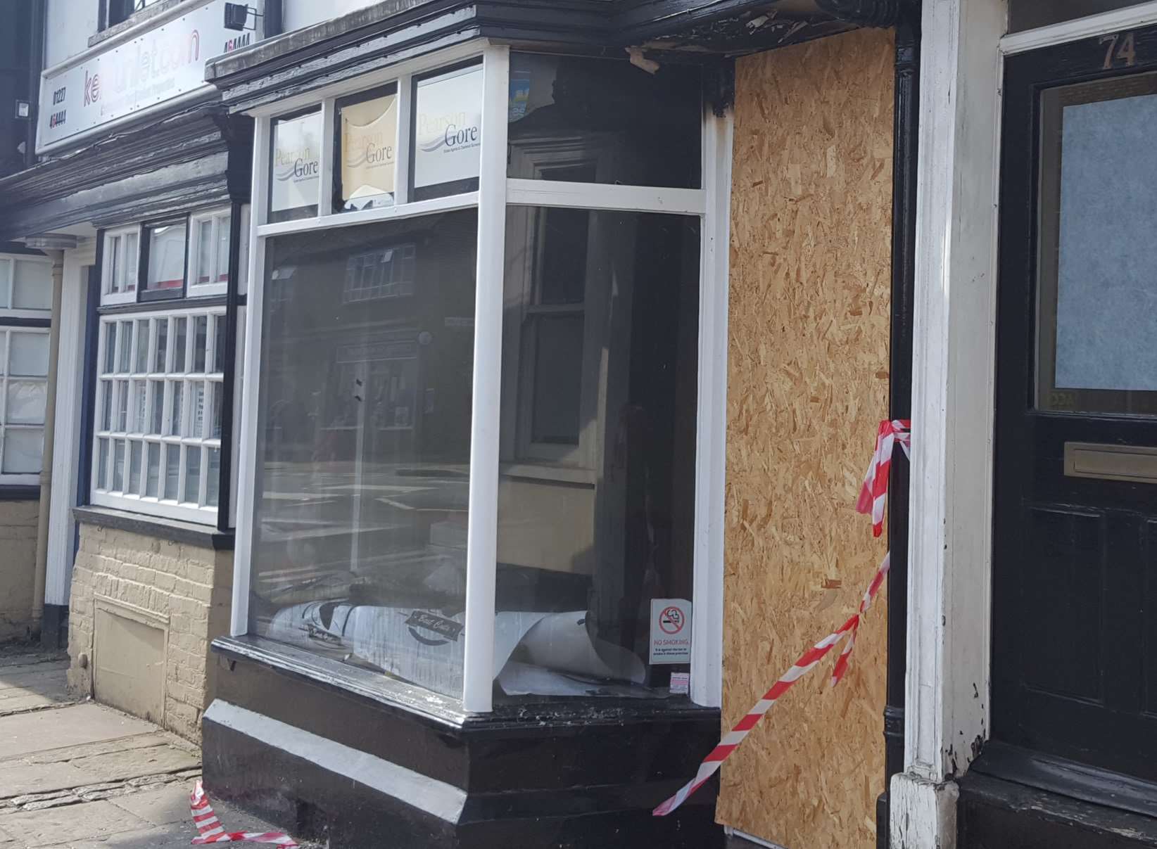 The fire-damaged shop was previously an estate agents