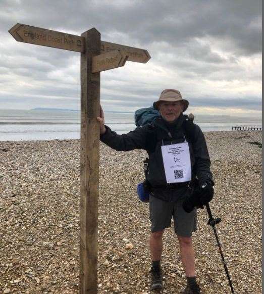 Peter Singleton from Strood is walking the coast around Wales and England