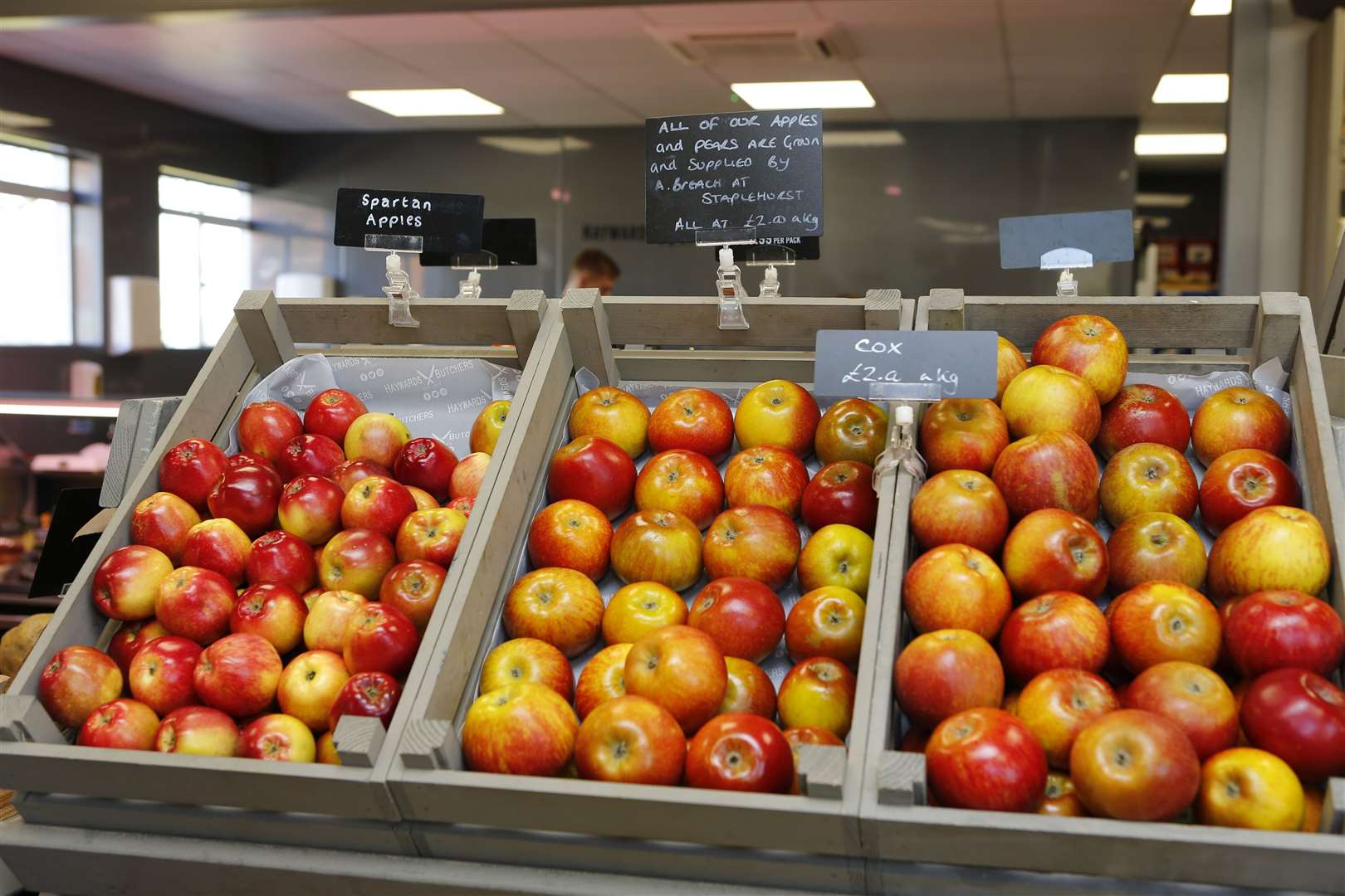 Staff at Haywards Farm shop polish their apples every morning 7395120