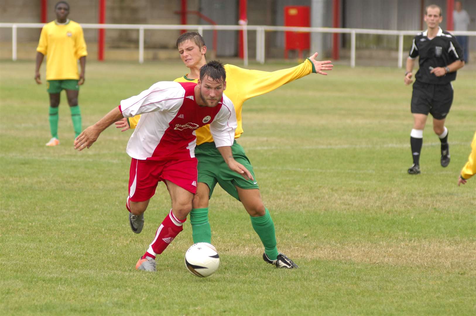 Craig Thompson in action early on in the season against Corinthian Picture: Martin Apps
