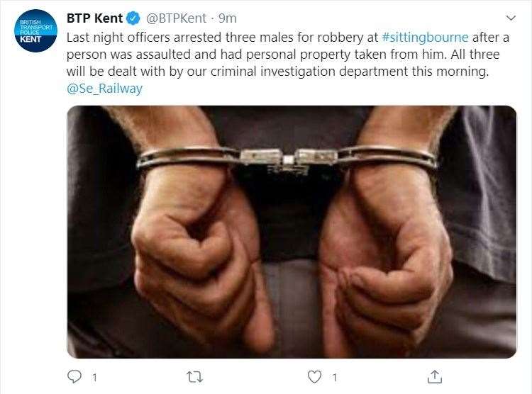 British Transport Police tweet