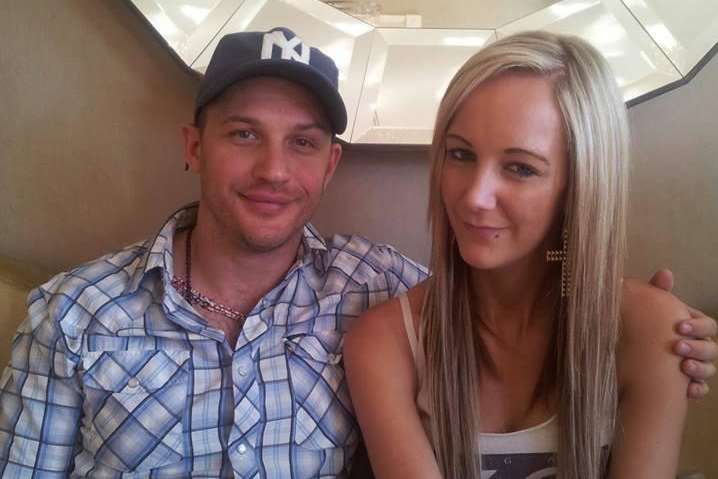 Kayleigh on a lunch date with actor Tom Hardy