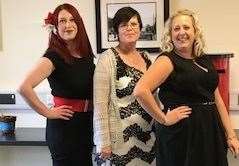 Charlotte Muir, Belinda Law and Helen Goulding all glammed up at Watling Court care home in Gravesend