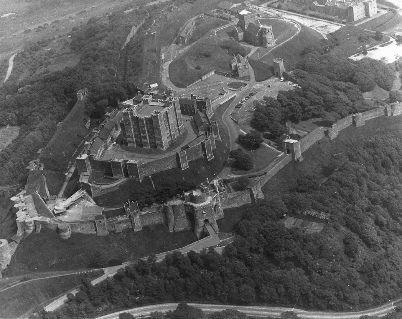 Kent's most impressive castle, Dover, pictured 40 years ago