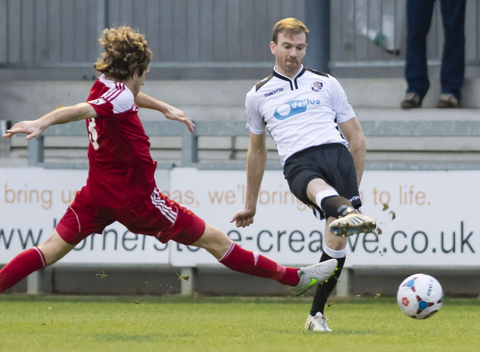 Action from Dartford's FA Trophy defeat against Whitehawk last season Picture: Andy Payton