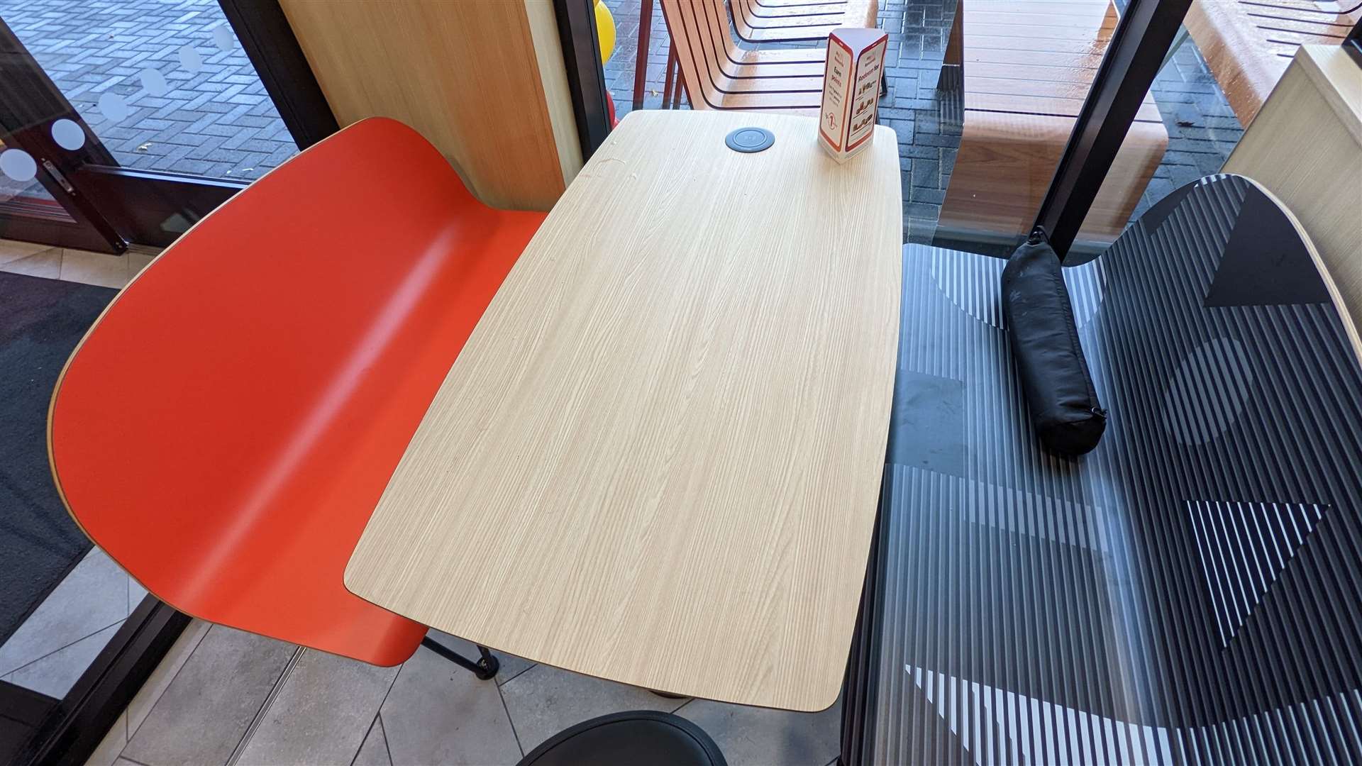 The table numbers hadn't been added yet when we dropped in to the new Folkestone McDonald's