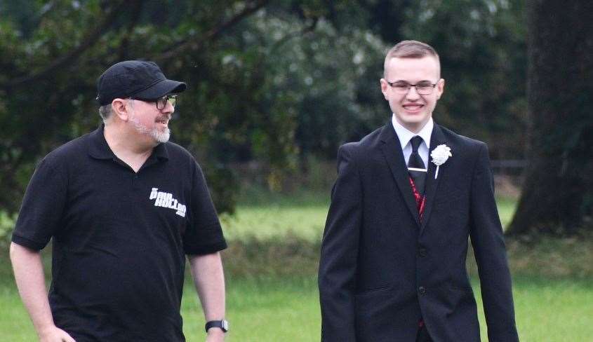 Paul Holton arranged for his son to arrive at prom in style Picture: Alan Green/Paul and Sally Holton