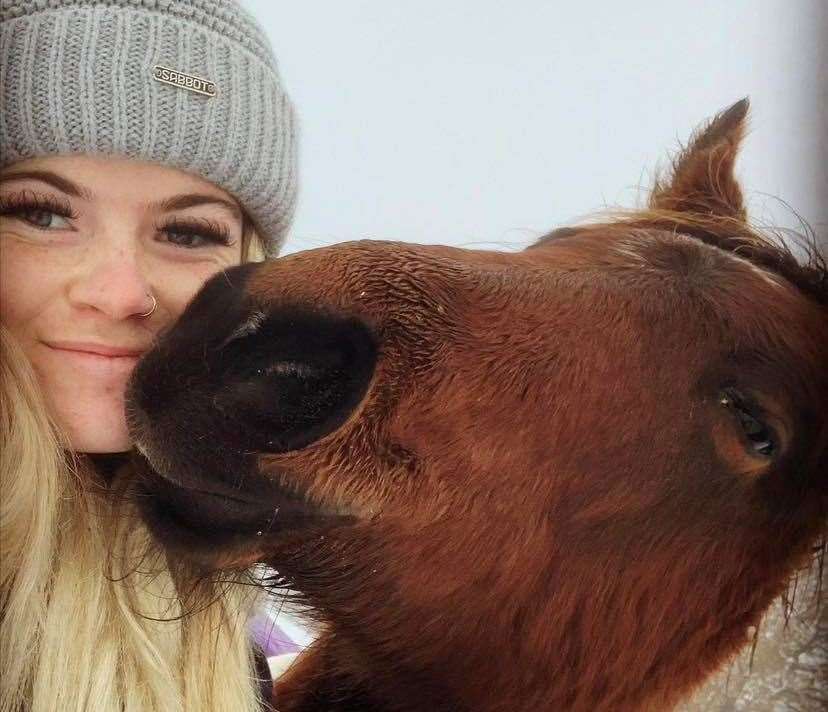 Owner Olivia Miller with horse Mango