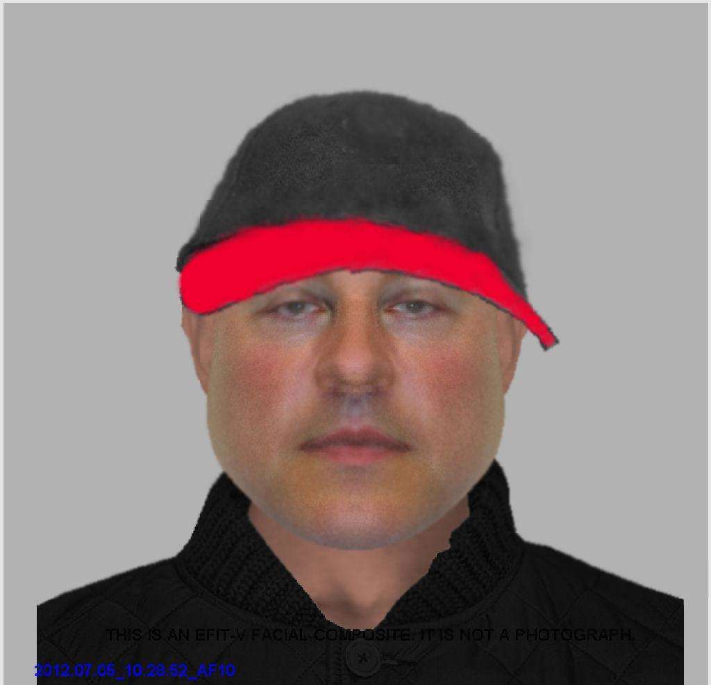 An e-fit of the man who sexually assaulted a teenage girl in Ashford's Millennium Community Wood