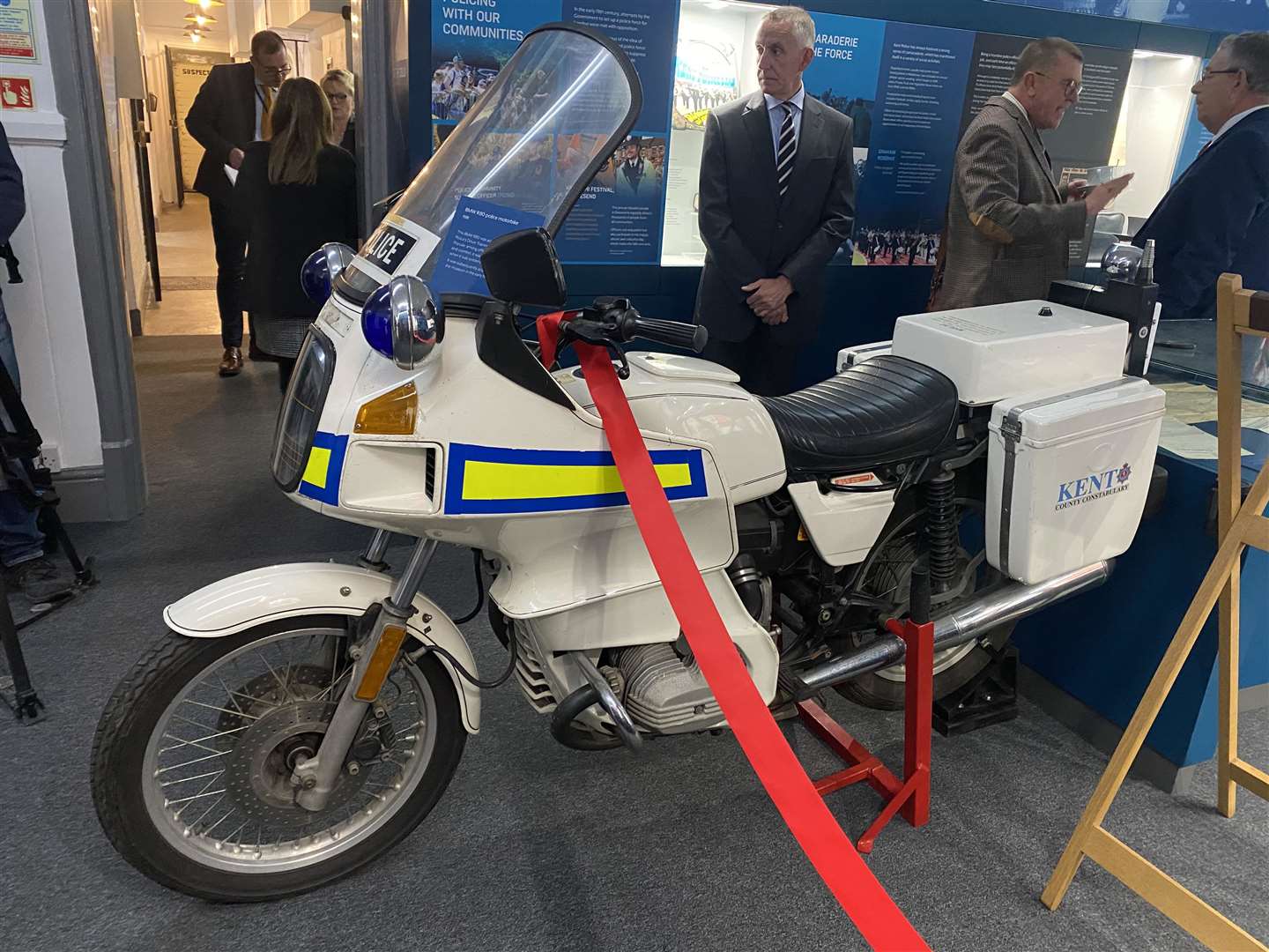 The BMW police bike at the Kent Police Museum