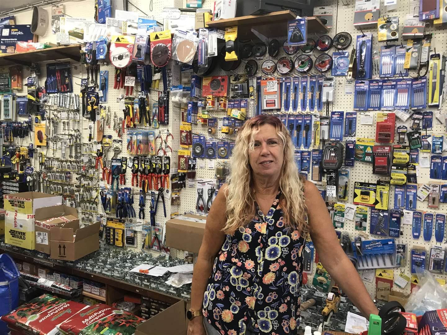 Sally Peachey, 56, runs Johnstones tool merchants in Rochester High Street