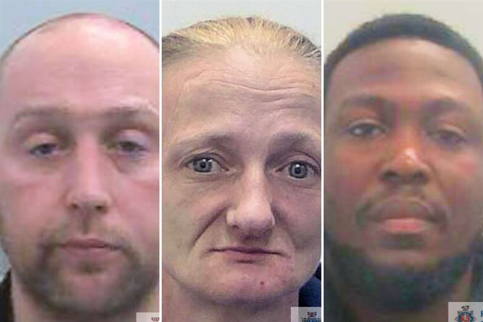 (Left to right) Daniel Kitchingham, Carrie Short and Jahzell Costley. Picture: Kent Police