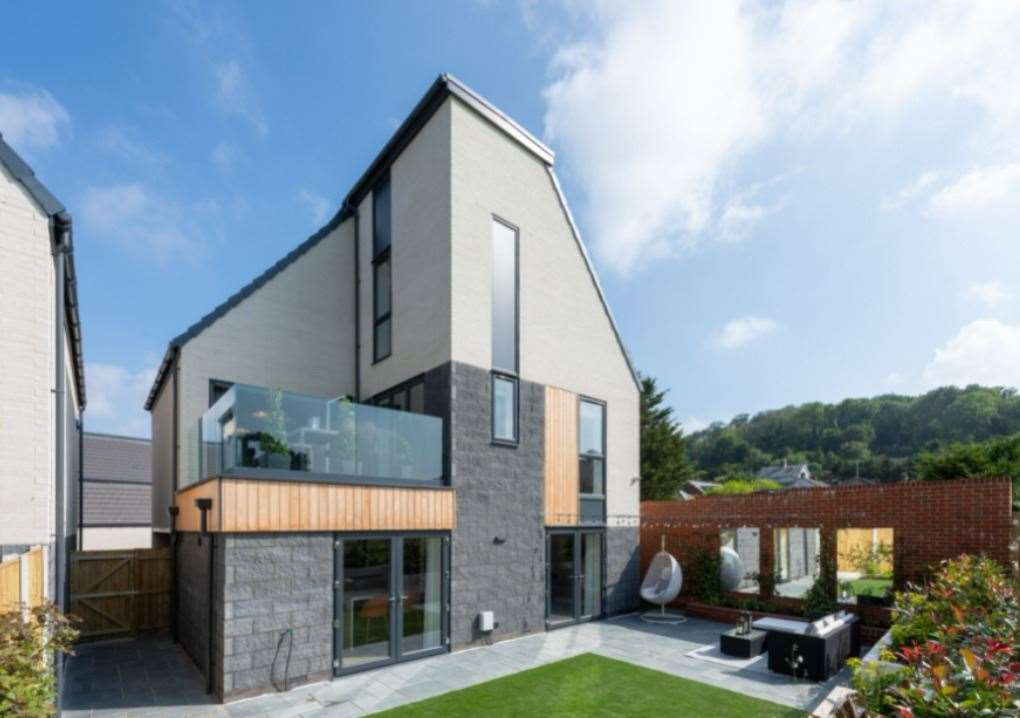 Exterior of one of the Lydden Hills houses. Picture: Pentland Homes