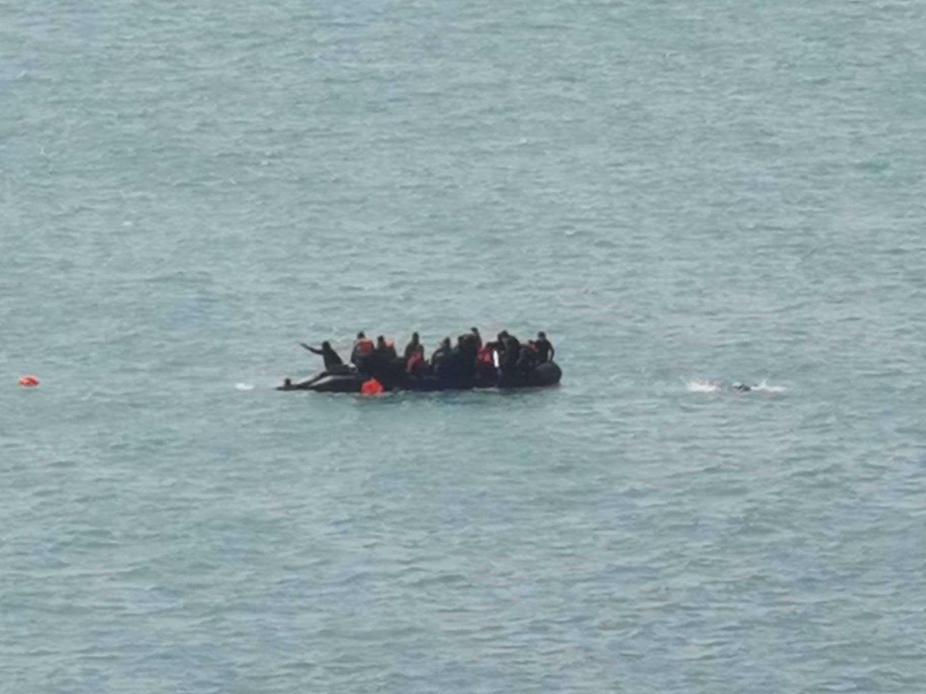 A number of asylum seekers crossing the Channel