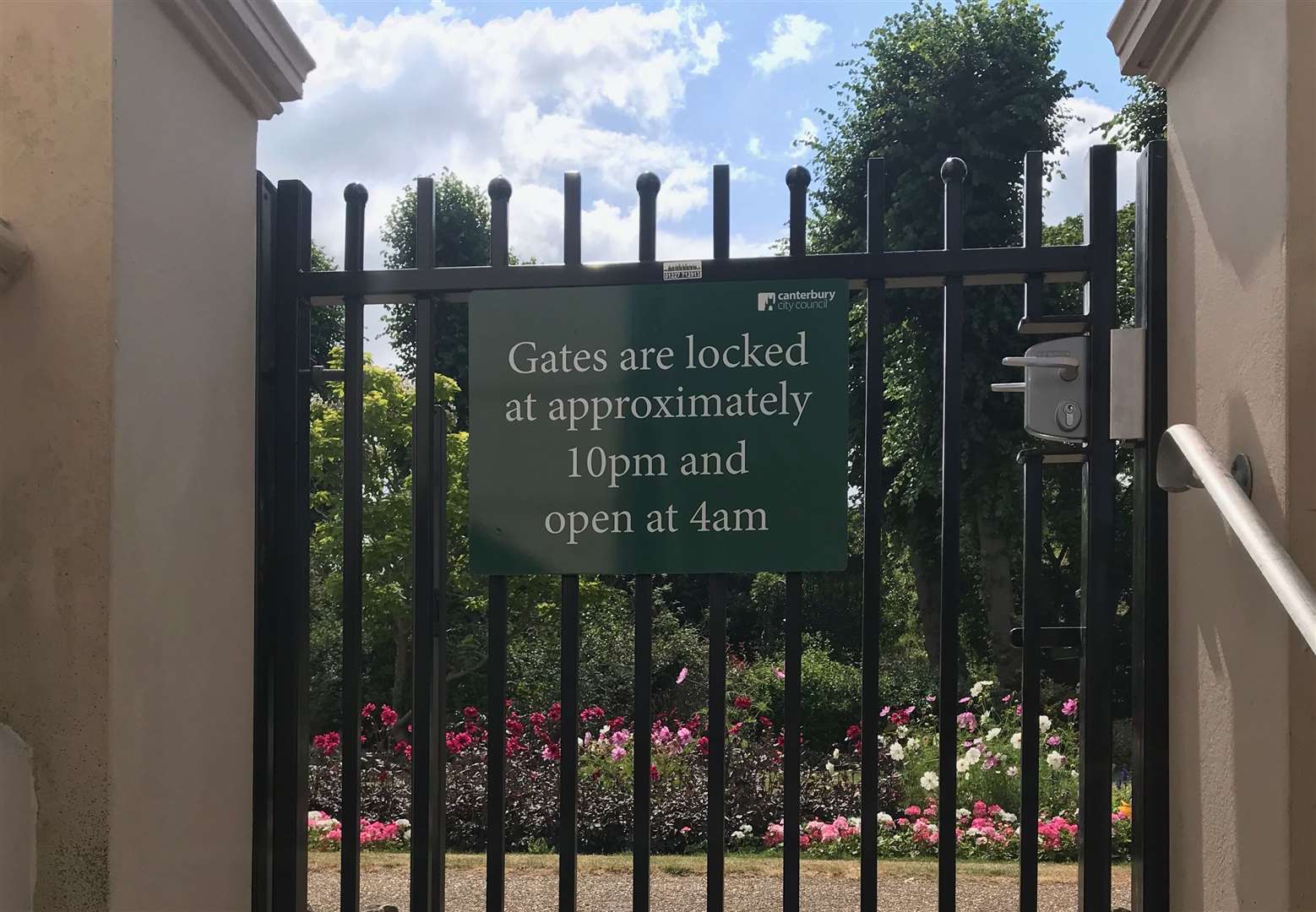 New gates have been installed at entrances to the Dane John Gardens