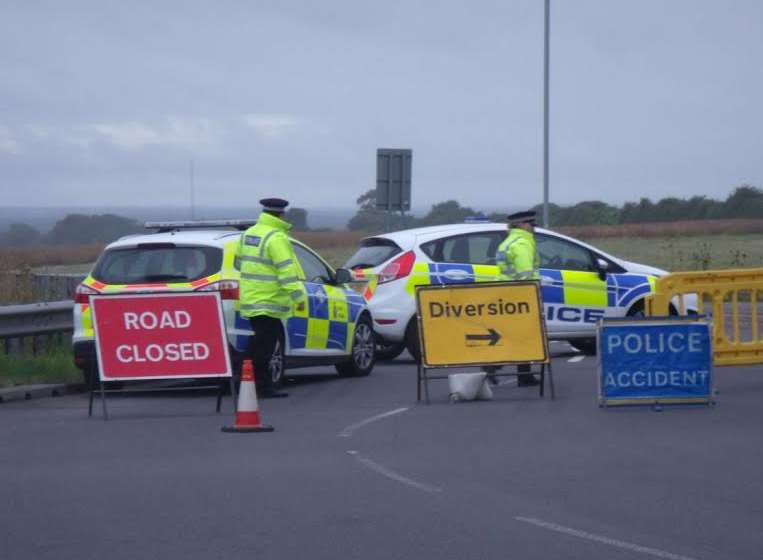 Police at the scene of the fatal crash. Picture: Mike Pett Photos