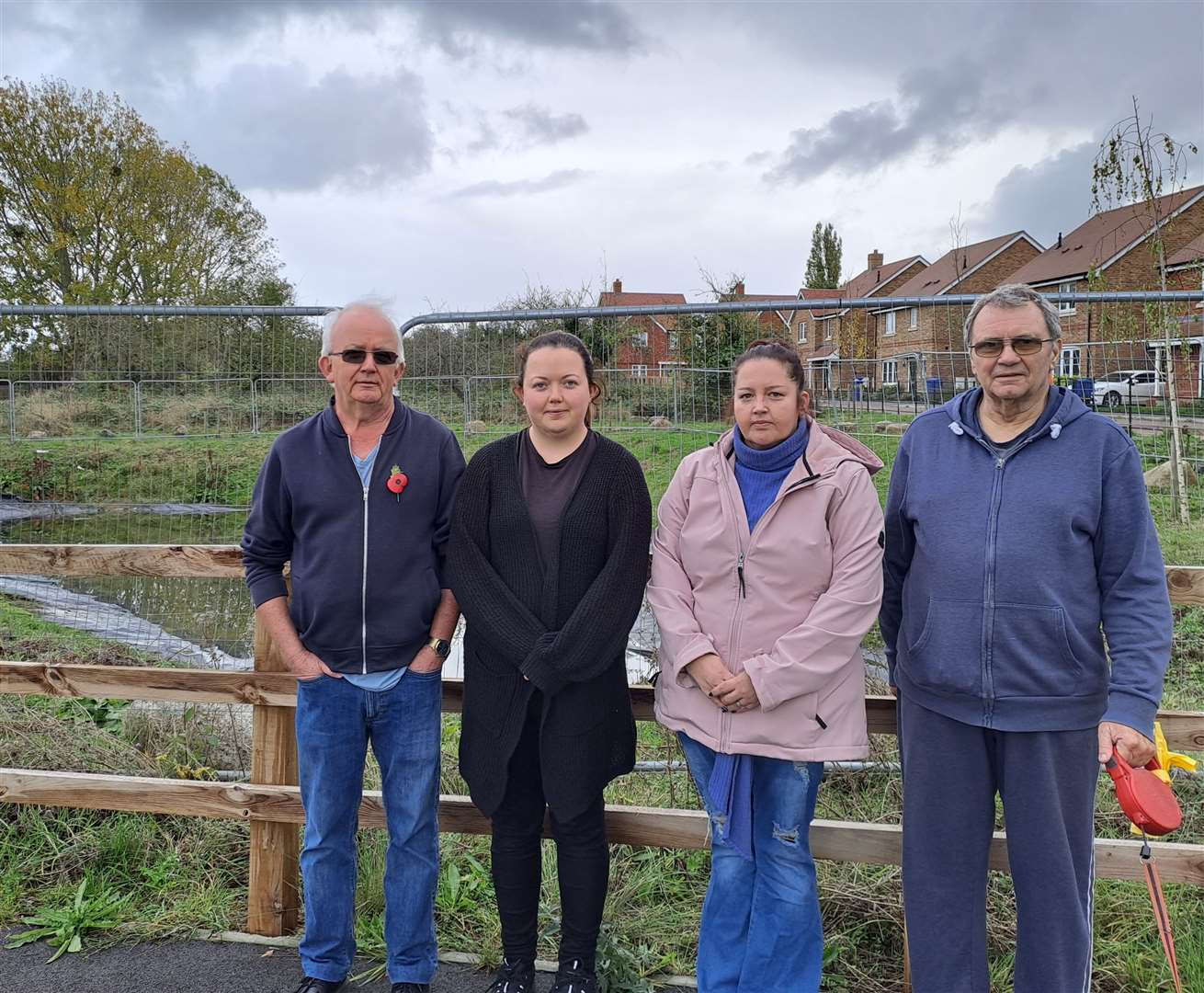 Residents of Blossom Grove estate and the surrounding area. From left: Dave Samworth, Lauren Samworth, Lynne Donkin and Stephen Creed