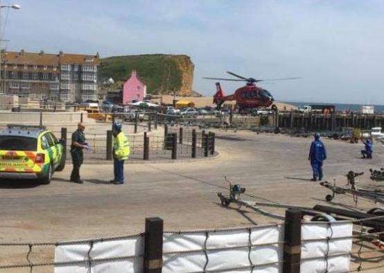 Emergency services at West Bay. Photo: Susan Carter (2710838)