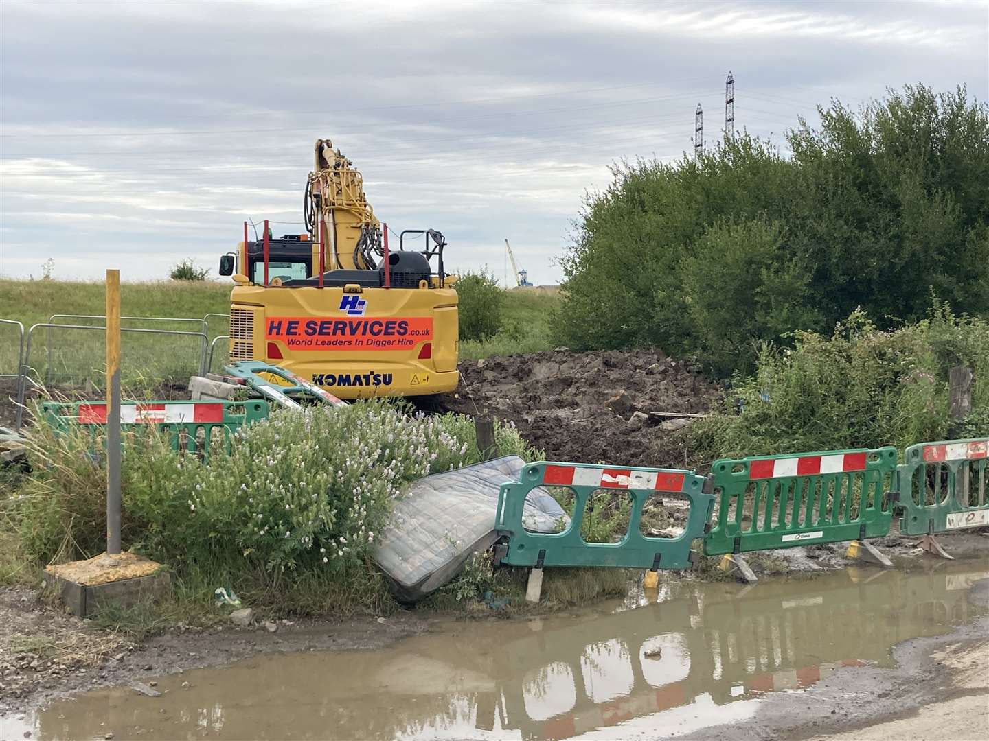 The first pipe burst was near Kingsferry Bridge which cut water supplies to Sheppey